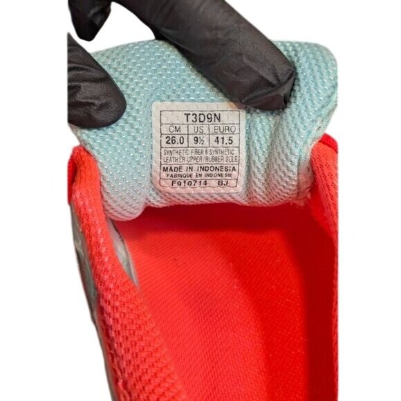 Asics Gel Flux women's athletic sneaker size 9.5 aqua neon orange NEW with tags - Picture 6 of 6